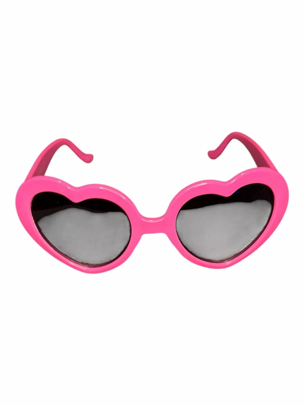 Cute Womens Lolita Sweet Heart Shape Sunglasses Hot Pink